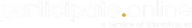 Participate.online logo. Participate.online is a service of EnviroIssues.
